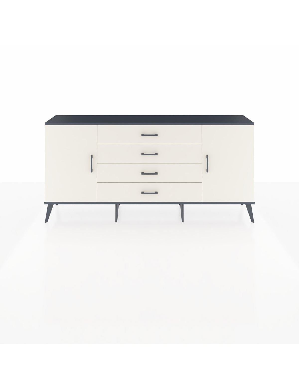 Arges Konsol 2 Raflı 4 Çekmeceli 2 Kapaklı 176x30x83 - S148M001V13A