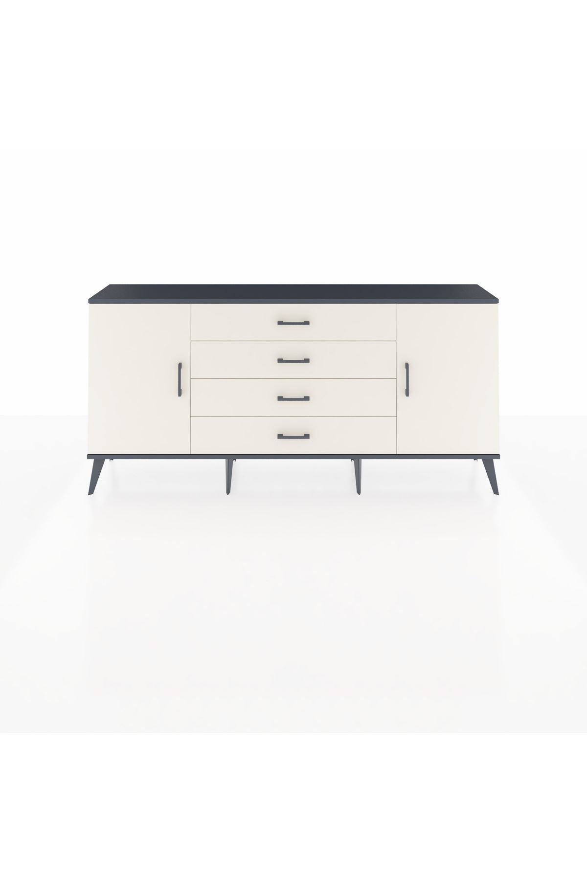 Arges Konsol 2 Raflı 4 Çekmeceli 2 Kapaklı 176x30x83 - S148M001V13A
