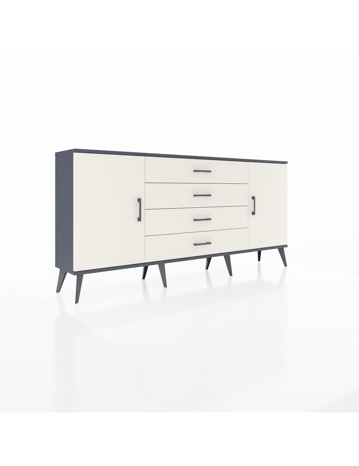 Arges Konsol 2 Raflı 4 Çekmeceli 2 Kapaklı 176x30x83 - S148M001V13A