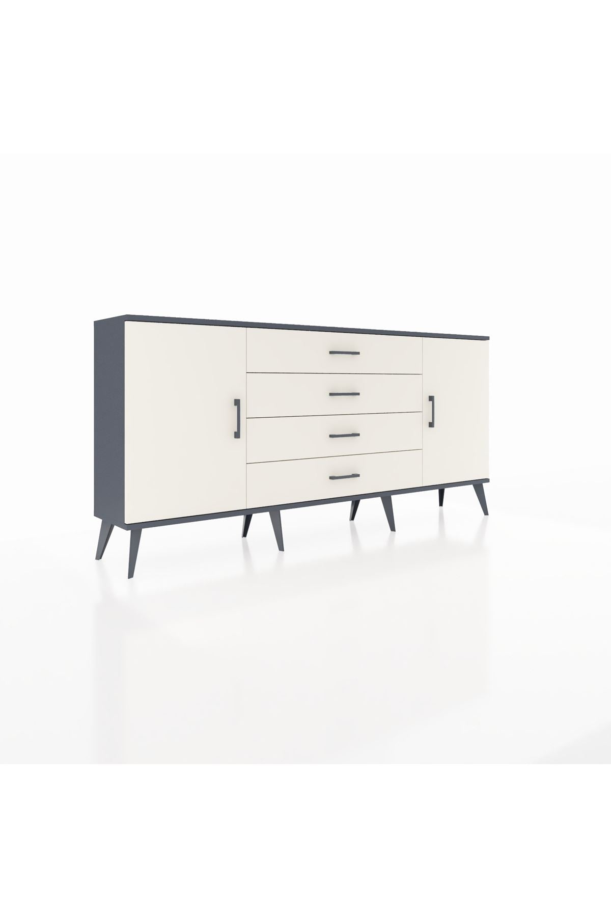 Arges Konsol 2 Raflı 4 Çekmeceli 2 Kapaklı 176x30x83 - S148M001V13A