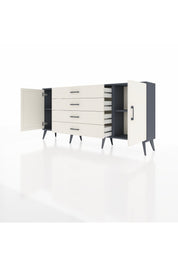 Arges Konsol 2 Raflı 4 Çekmeceli 2 Kapaklı 176x30x83 - S148M001V13A