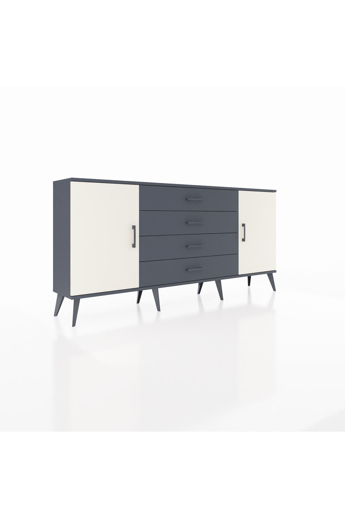 Arges Konsol 2 Raflı 4 Çekmeceli 2 Kapaklı 176x30x83 - S148M001V14A