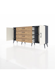 Arges Konsol 2 Raflı 4 Çekmeceli 2 Kapaklı 176x30x83 - S148M001V15A