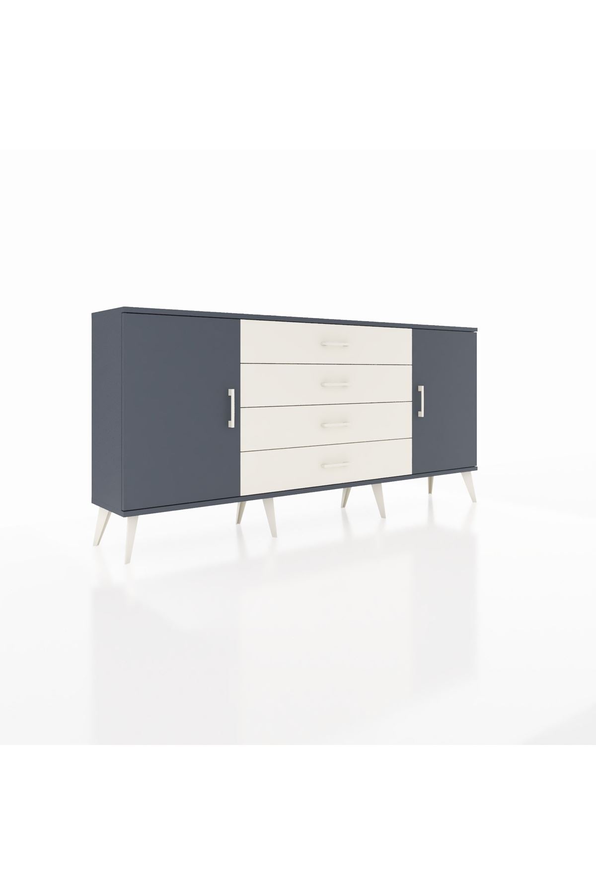 Arges Konsol 2 Raflı 4 Çekmeceli 2 Kapaklı 176x30x83 - S148M001V16A