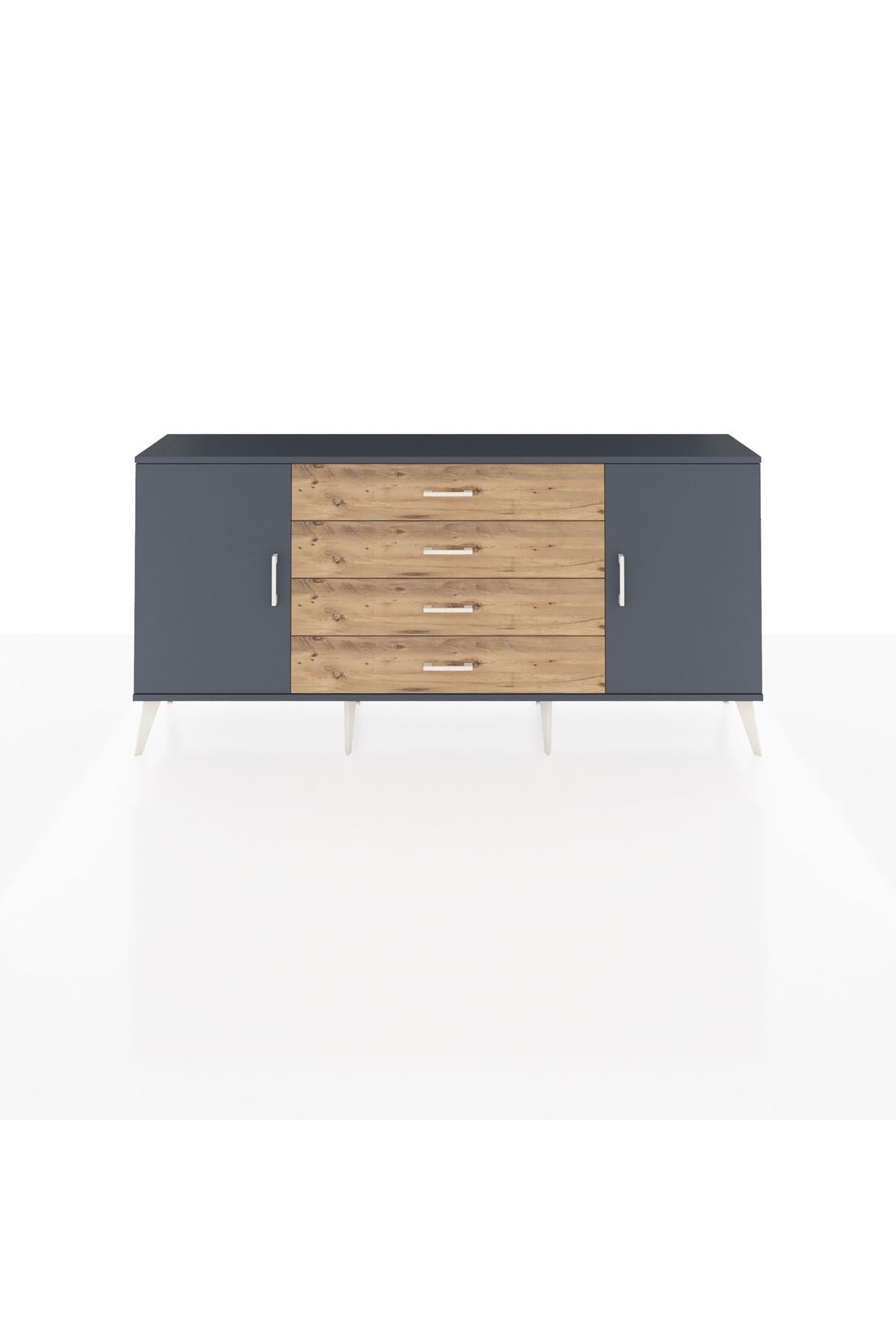 Arges Konsol 2 Raflı 4 Çekmeceli 2 Kapaklı 176x30x83 - S148M001V18A