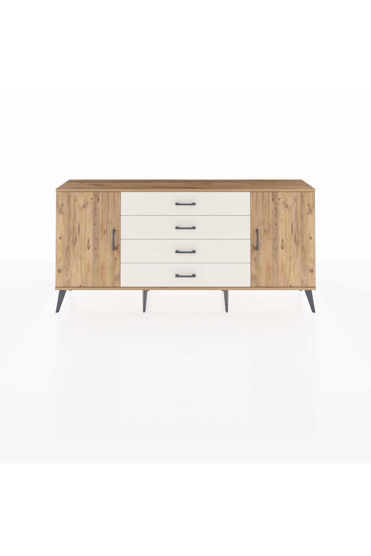 Arges Konsol 2 Raflı 4 Çekmeceli 2 Kapaklı 176x30x83 - S148M001V19A