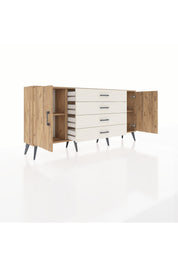 Arges Konsol 2 Raflı 4 Çekmeceli 2 Kapaklı 176x30x83 - S148M001V19A