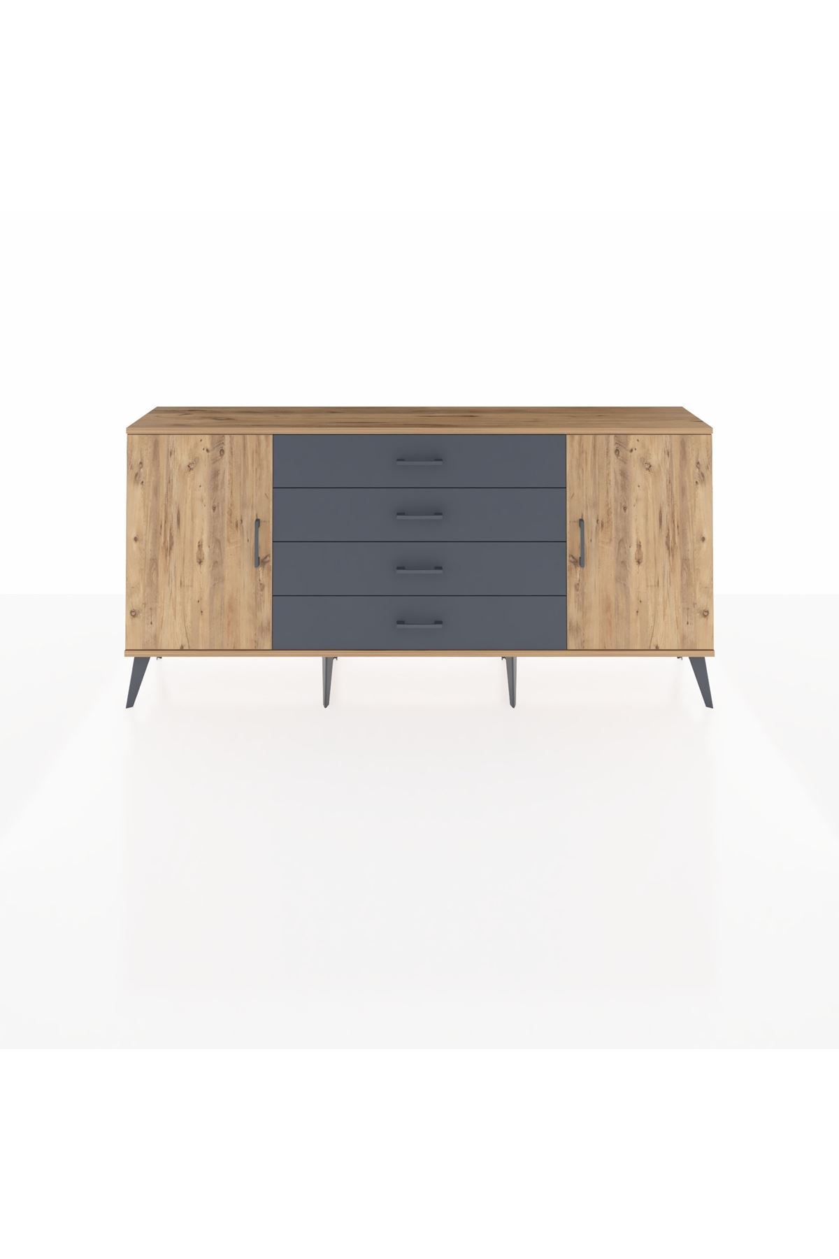 Arges Konsol 2 Raflı 4 Çekmeceli 2 Kapaklı 176x30x83 - S148M001V20A