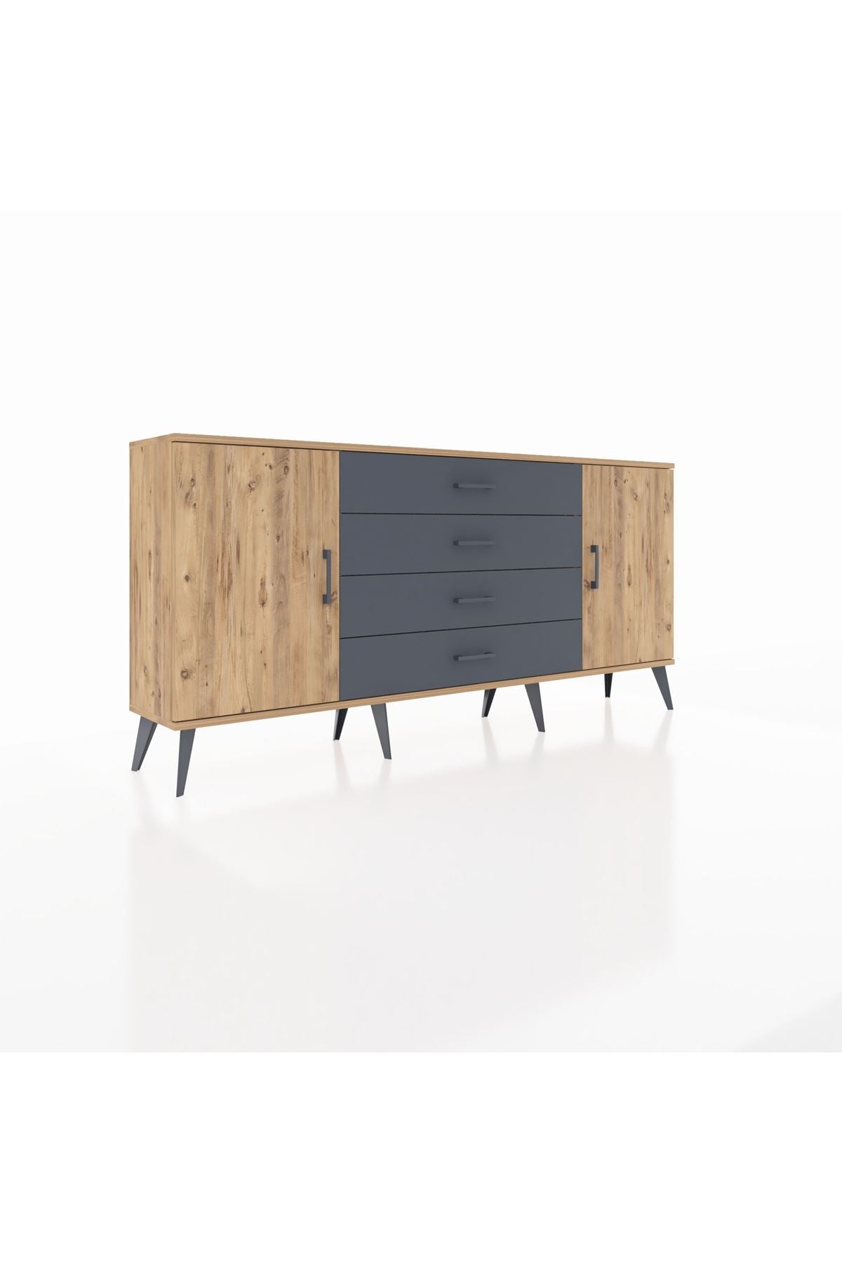 Arges Konsol 2 Raflı 4 Çekmeceli 2 Kapaklı 176x30x83 - S148M001V20A