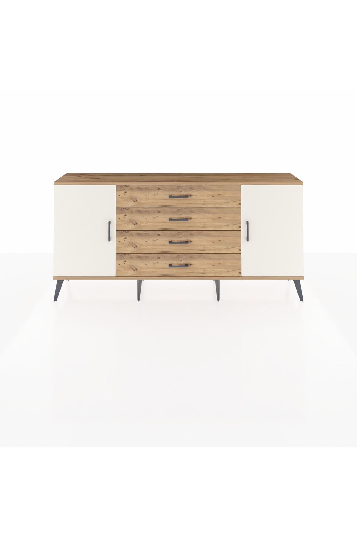 Arges Konsol 2 Raflı 4 Çekmeceli 2 Kapaklı 176x30x83 - S148M001V24A