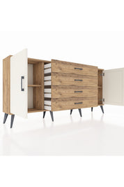 Arges Konsol 2 Raflı 4 Çekmeceli 2 Kapaklı 176x30x83 - S148M001V24A