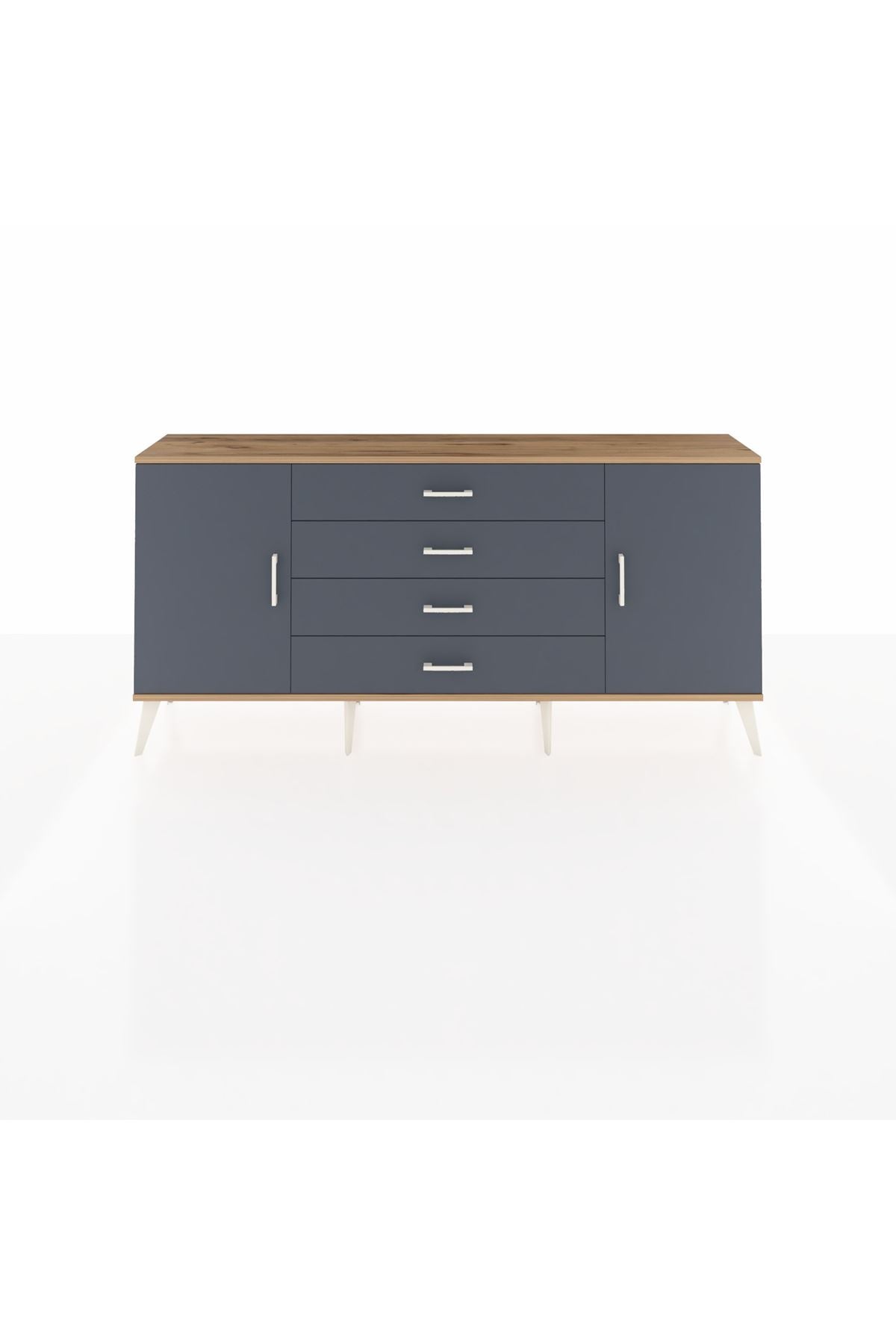 Arges Konsol 2 Raflı 4 Çekmeceli 2 Kapaklı 176x30x83 - S148M001V26A