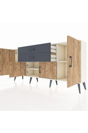 Arges Konsol 3 Raflı 2 Çekmeceli 4 Kapaklı 176x30x83 - S148M002V02A