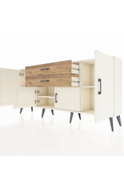 Arges Konsol 3 Raflı 2 Çekmeceli 4 Kapaklı 176x30x83 - S148M002V06A