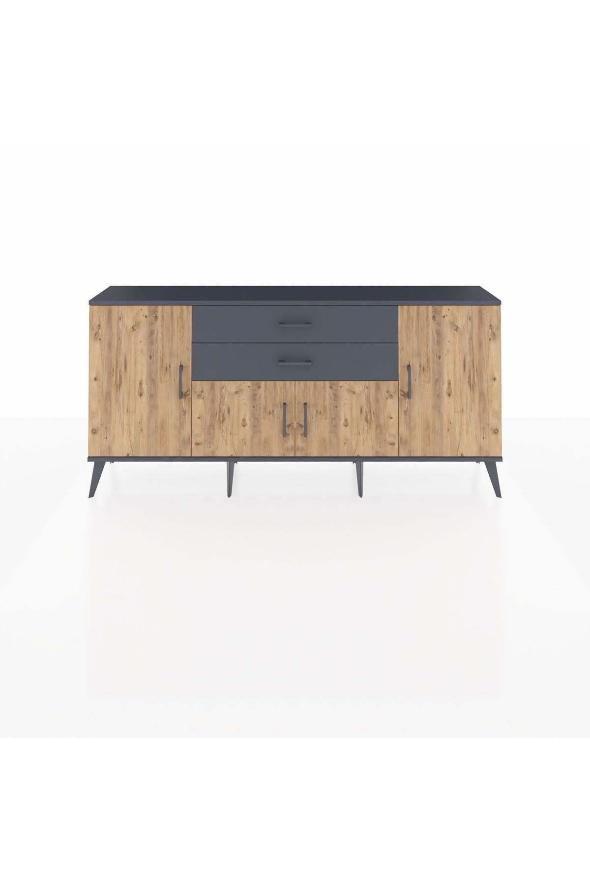 Arges Konsol 3 Raflı 2 Çekmeceli 4 Kapaklı 176x30x83 - S148M002V11A
