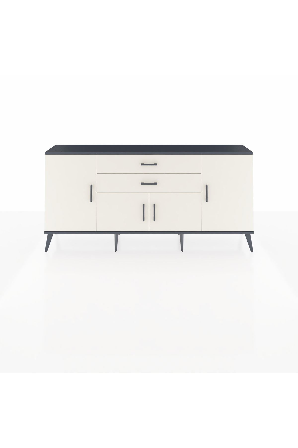 Arges Konsol 3 Raflı 2 Çekmeceli 4 Kapaklı 176x30x83 - S148M002V13A