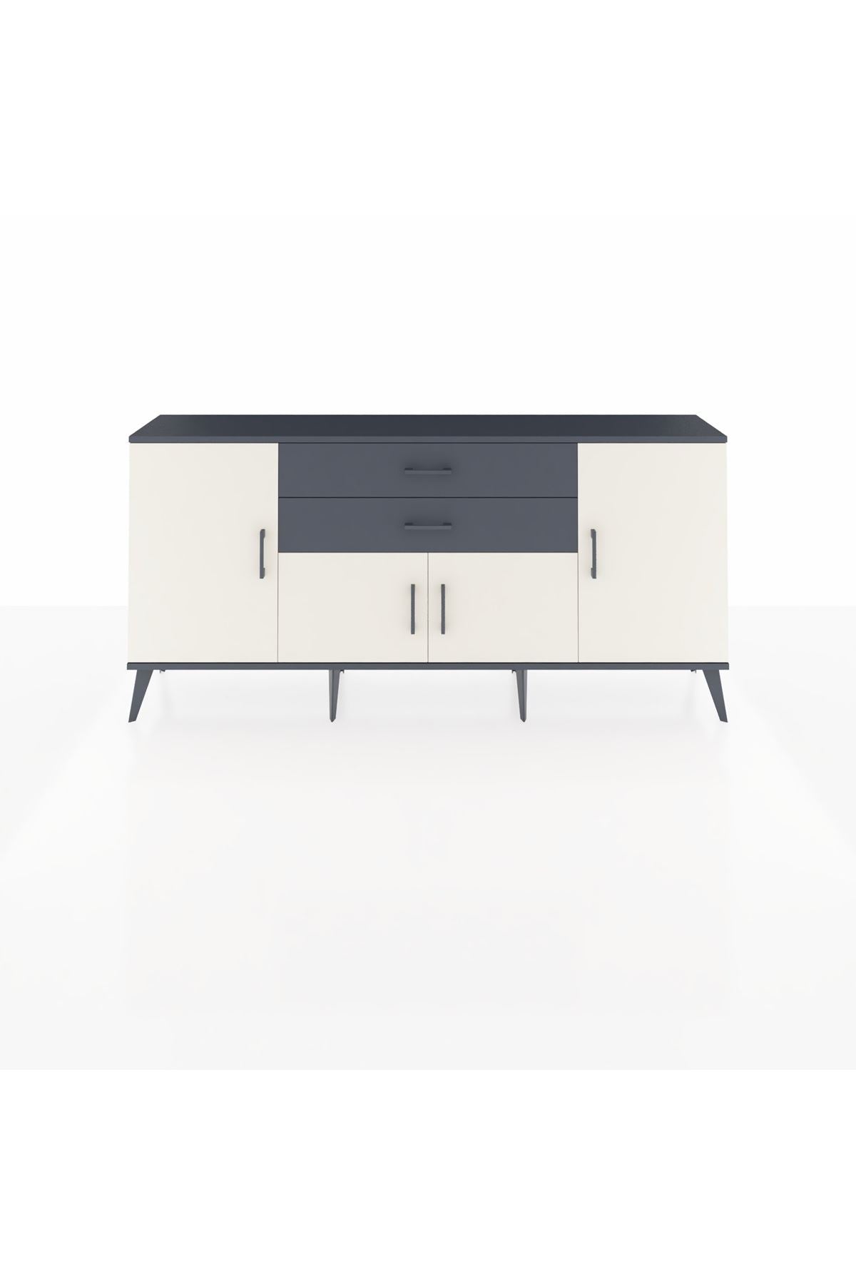 Arges Konsol 3 Raflı 2 Çekmeceli 4 Kapaklı 176x30x83 - S148M002V14A