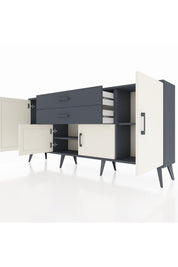 Arges Konsol 3 Raflı 2 Çekmeceli 4 Kapaklı 176x30x83 - S148M002V14A