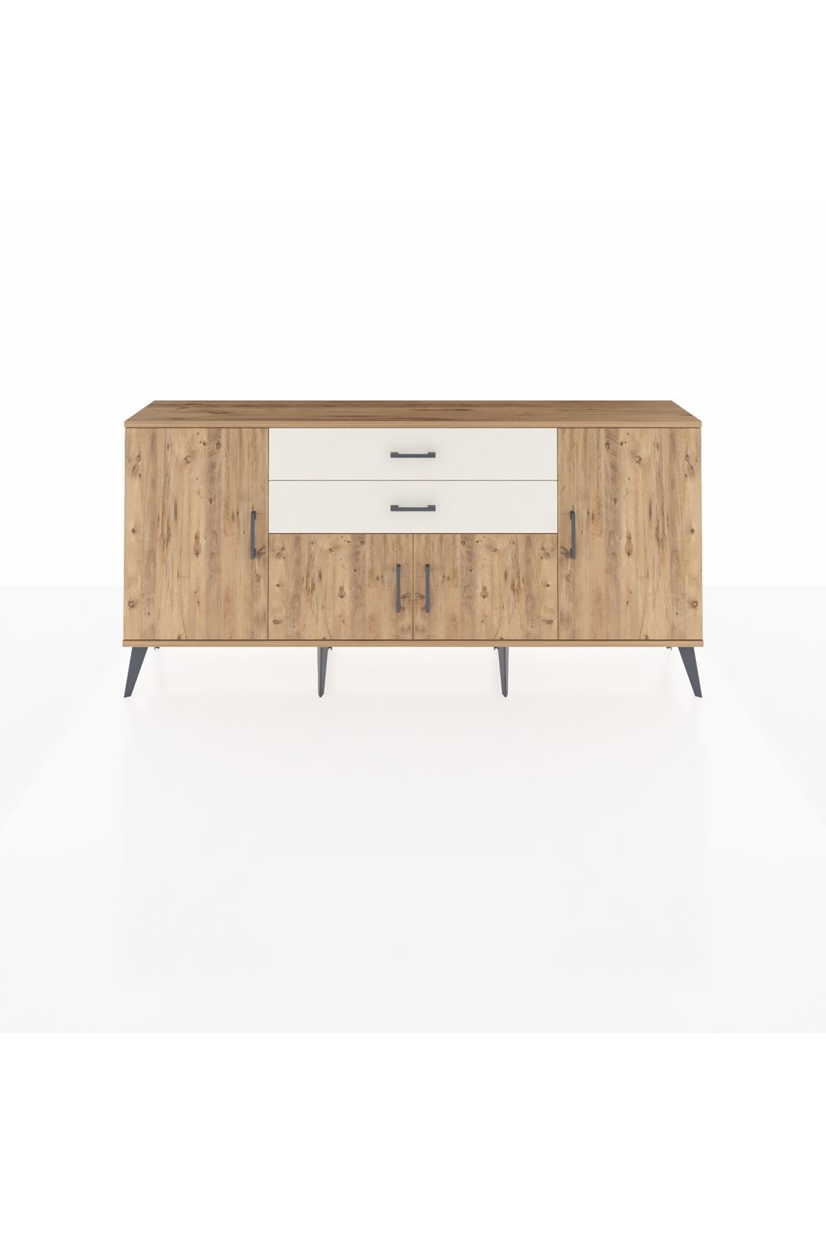 Arges Konsol 3 Raflı 2 Çekmeceli 4 Kapaklı 176x30x83 - S148M002V19A