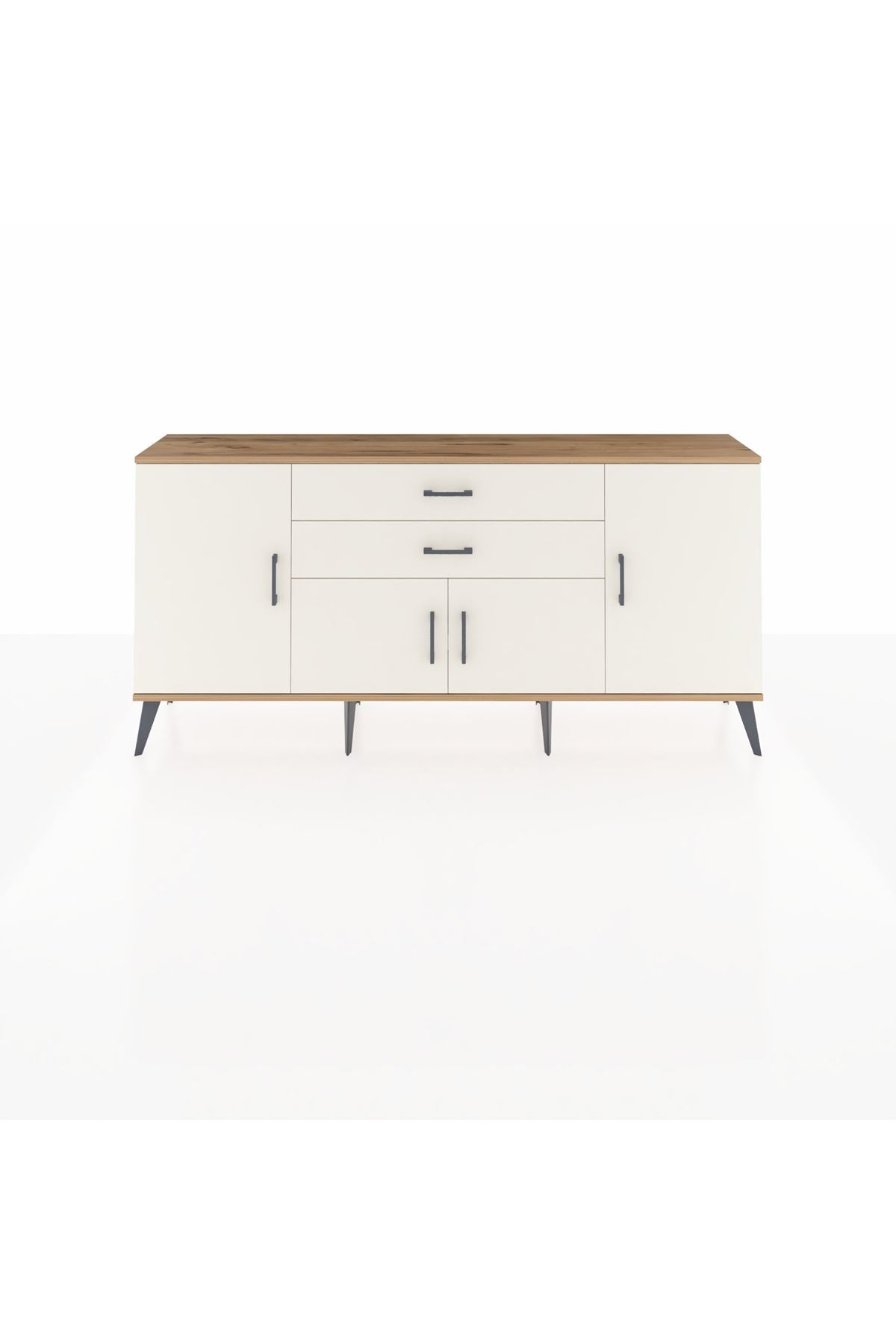 Arges Konsol 3 Raflı 2 Çekmeceli 4 Kapaklı 176x30x83 - S148M002V22A