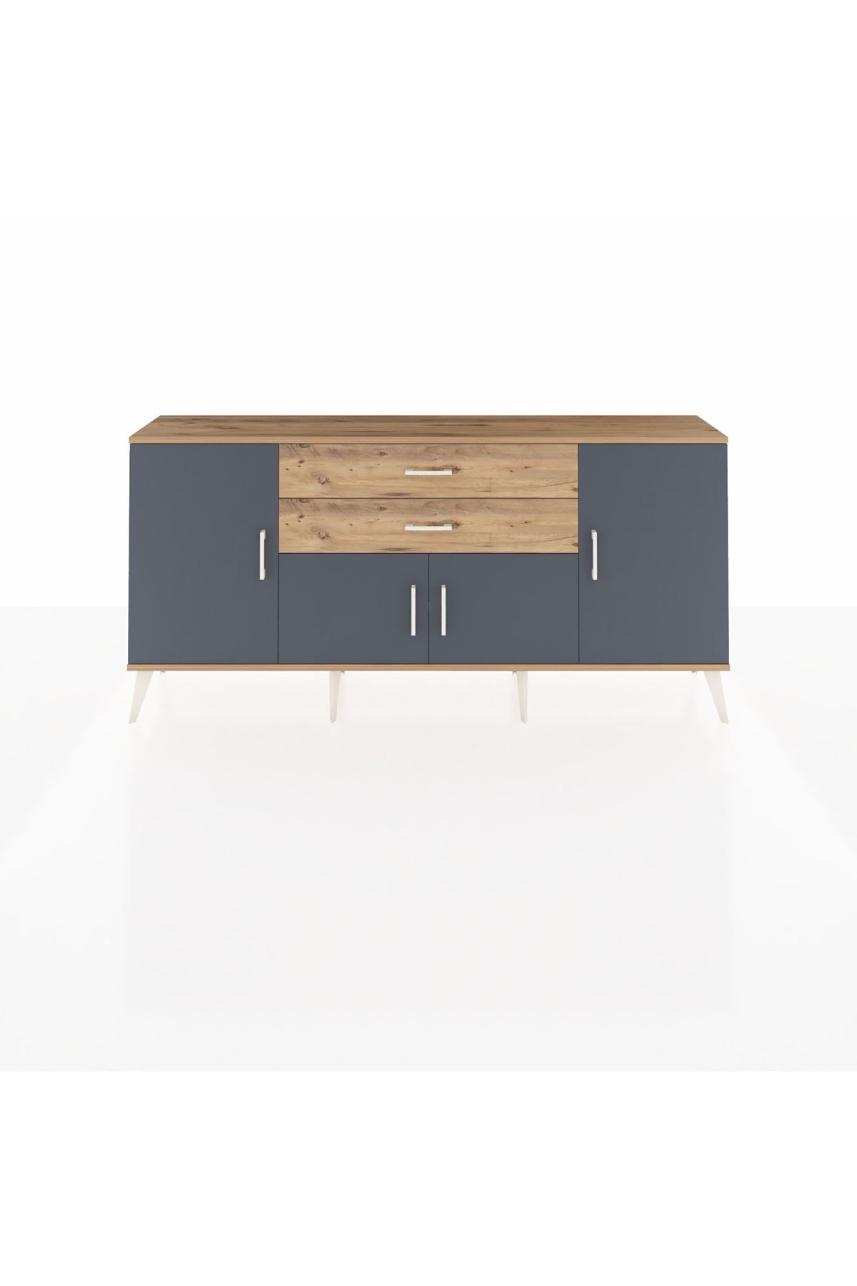 Arges Konsol 3 Raflı 2 Çekmeceli 4 Kapaklı 176x30x83 - S148M002V27A