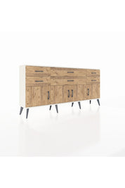 Arges Konsol 2 Raflı 6 Çekmeceli 4 Kapaklı 176x30x83 - S148M003V03A