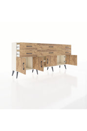 Arges Konsol 2 Raflı 6 Çekmeceli 4 Kapaklı 176x30x83 - S148M003V03A