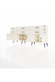 Arges Konsol 2 Raflı 6 Çekmeceli 4 Kapaklı 176x30x83 - S148M003V04A