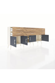 Arges Konsol 2 Raflı 6 Çekmeceli 4 Kapaklı 176x30x83 - S148M003V09A