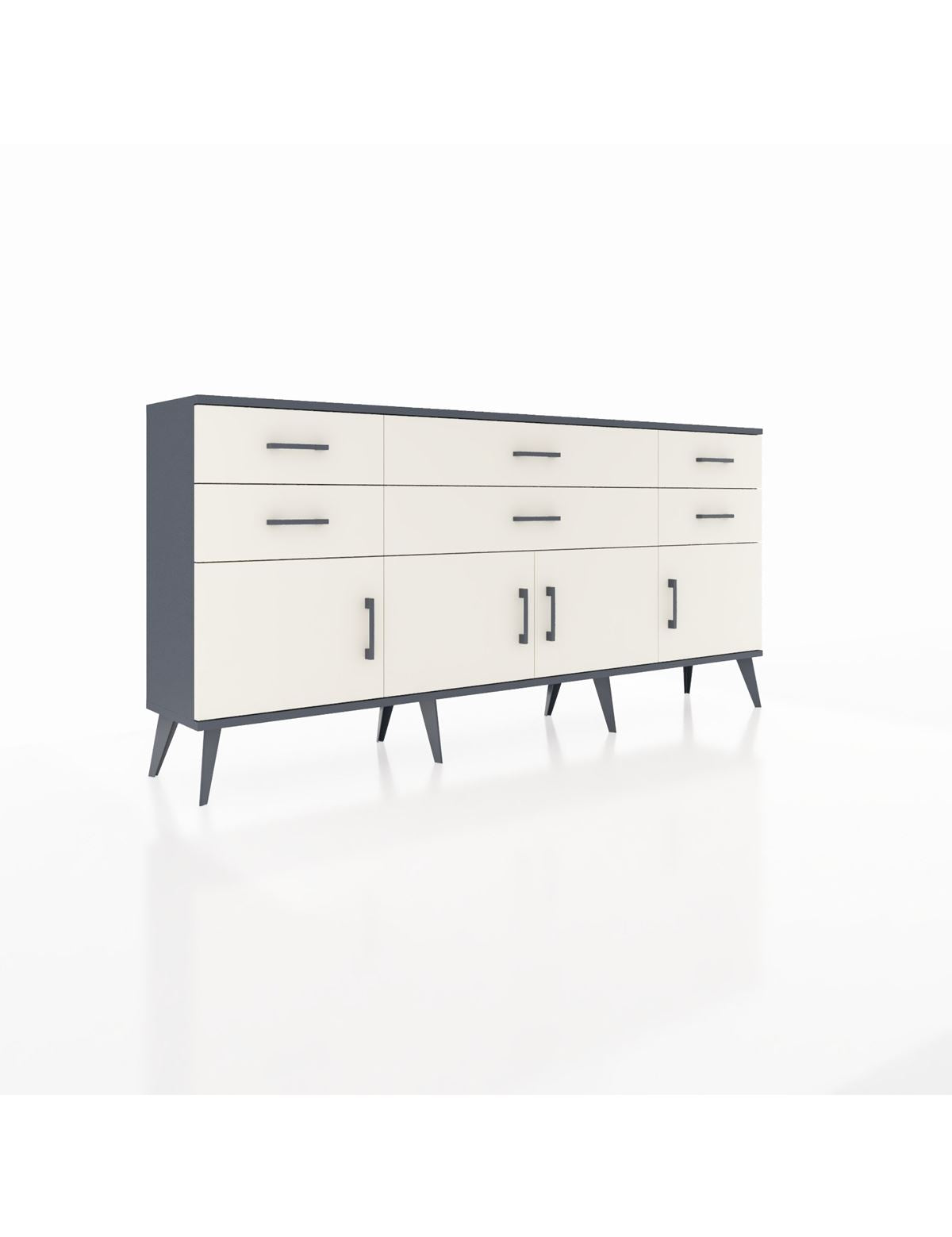 Arges Konsol 2 Raflı 6 Çekmeceli 4 Kapaklı 176x30x83 - S148M003V13A