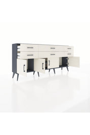 Arges Konsol 2 Raflı 6 Çekmeceli 4 Kapaklı 176x30x83 - S148M003V13A