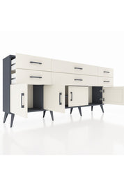 Arges Konsol 2 Raflı 6 Çekmeceli 4 Kapaklı 176x30x83 - S148M003V13A