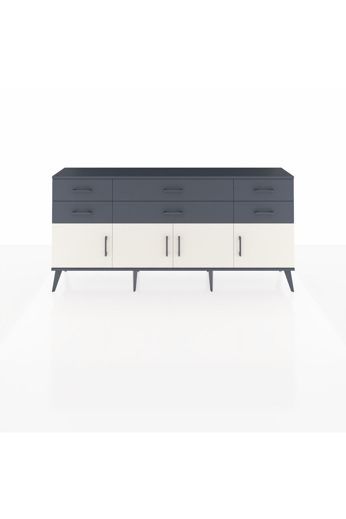 Arges Konsol 2 Raflı 6 Çekmeceli 4 Kapaklı 176x30x83 - S148M003V14A