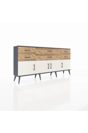 Arges Konsol 2 Raflı 6 Çekmeceli 4 Kapaklı 176x30x83 - S148M003V15A
