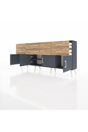 Arges Konsol 2 Raflı 6 Çekmeceli 4 Kapaklı 176x30x83 - S148M003V18A
