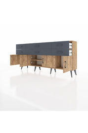 Arges Konsol 2 Raflı 6 Çekmeceli 4 Kapaklı 176x30x83 - S148M003V20A