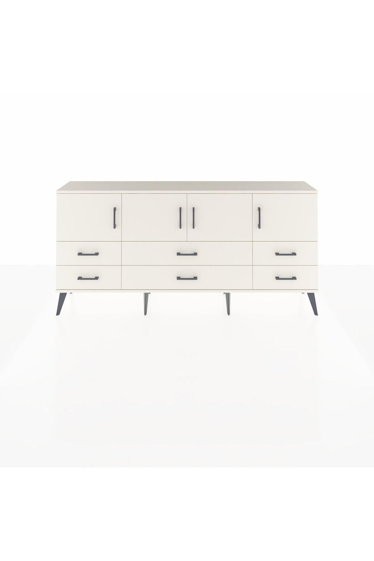 Arges Konsol 3 Raflı 6 Çekmeceli 4 Kapaklı 176x30x83 - S148M004V04A
