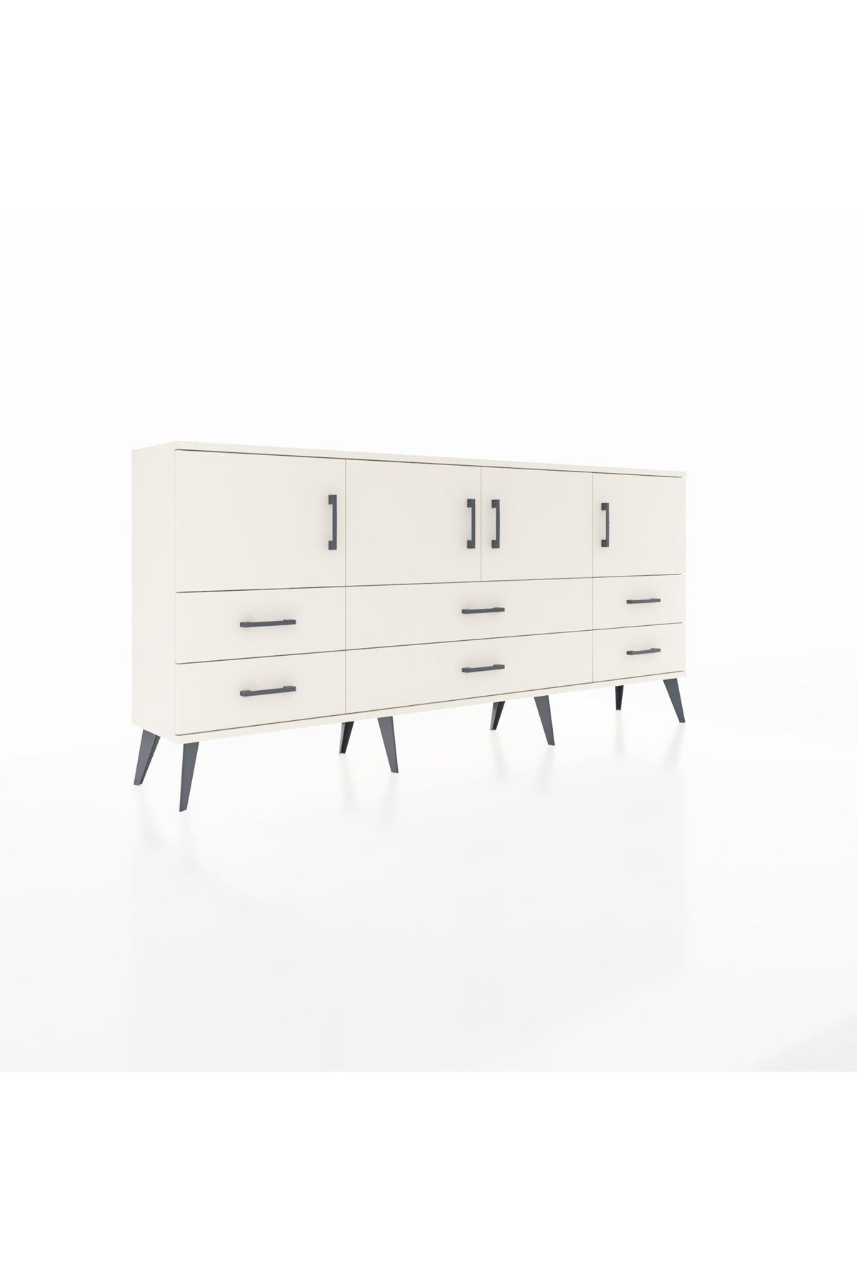 Arges Konsol 3 Raflı 6 Çekmeceli 4 Kapaklı 176x30x83 - S148M004V04A