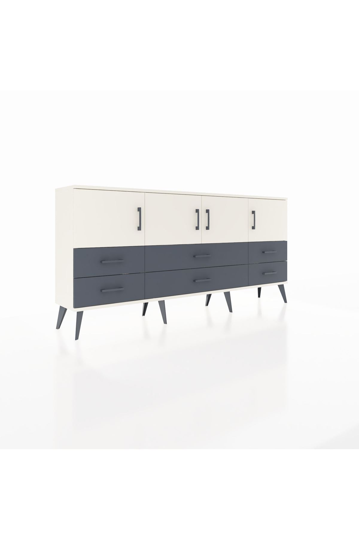 Arges Konsol 3 Raflı 6 Çekmeceli 4 Kapaklı 176x30x83 - S148M004V05A