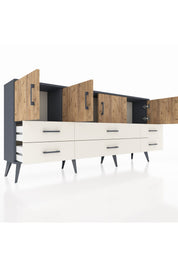 Arges Konsol 3 Raflı 6 Çekmeceli 4 Kapaklı 176x30x83 - S148M004V10A