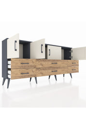 Arges Konsol 3 Raflı 6 Çekmeceli 4 Kapaklı 176x30x83 - S148M004V15A