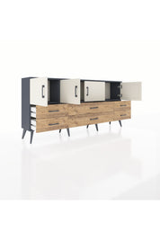 Arges Konsol 3 Raflı 6 Çekmeceli 4 Kapaklı 176x30x83 - S148M004V15A