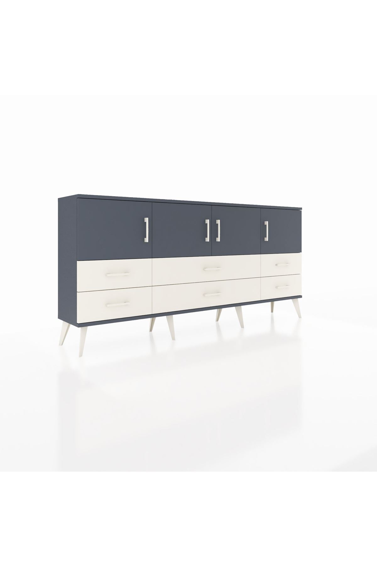 Arges Konsol 3 Raflı 6 Çekmeceli 4 Kapaklı 176x30x83 - S148M004V16A