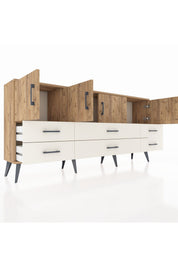Arges Konsol 3 Raflı 6 Çekmeceli 4 Kapaklı 176x30x83 - S148M004V19A