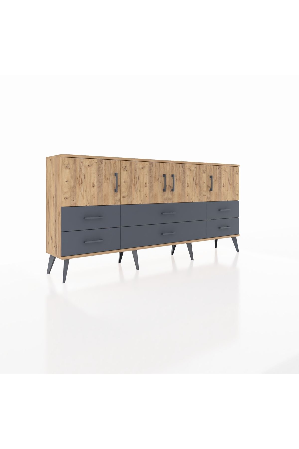Arges Konsol 3 Raflı 6 Çekmeceli 4 Kapaklı 176x30x83 - S148M004V20A