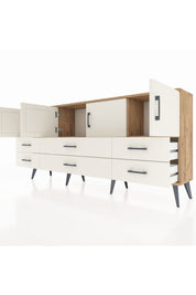 Arges Konsol 3 Raflı 6 Çekmeceli 4 Kapaklı 176x30x83 - S148M004V22A