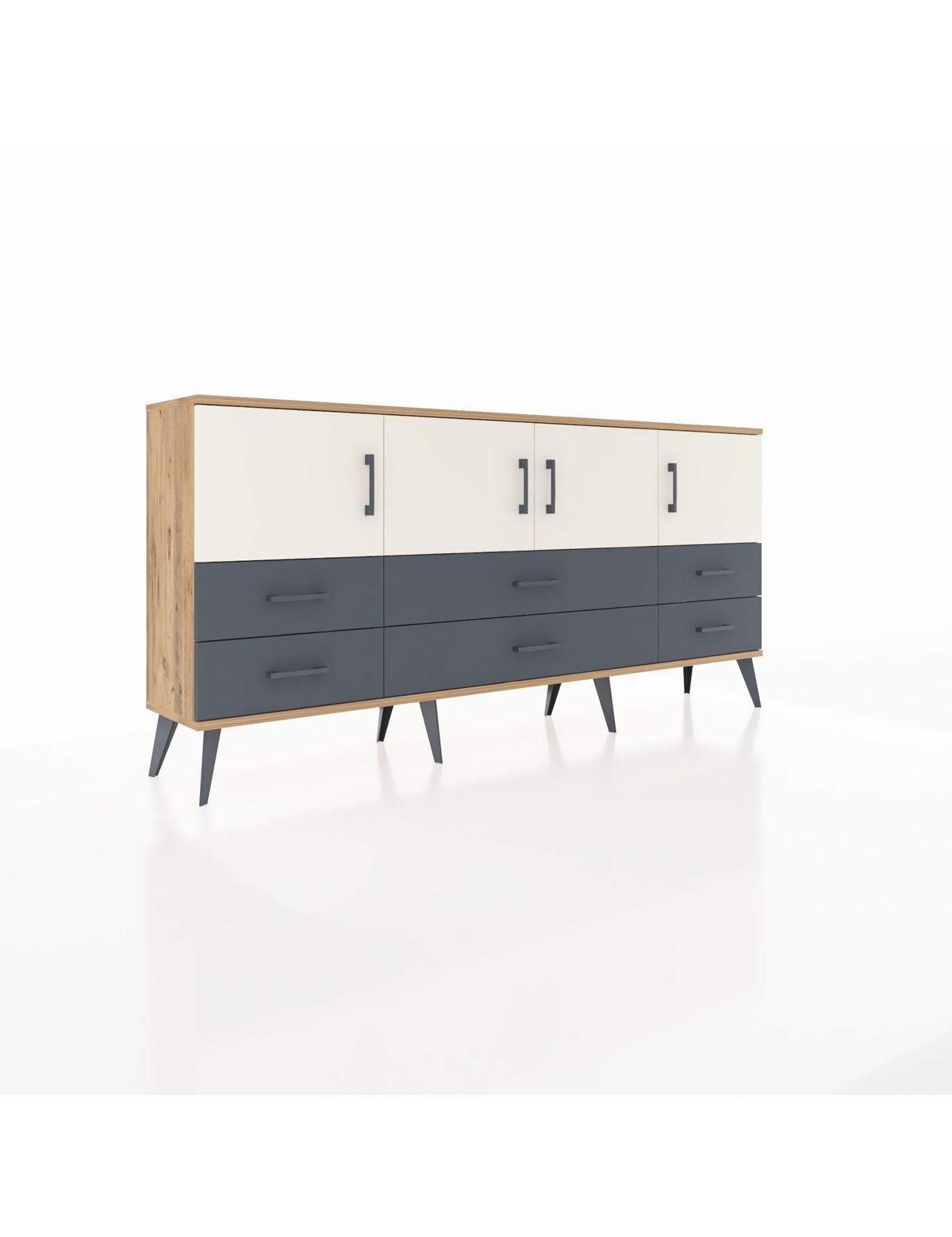 Arges Konsol 3 Raflı 6 Çekmeceli 4 Kapaklı 176x30x83 - S148M004V23A