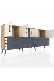 Arges Konsol 3 Raflı 6 Çekmeceli 4 Kapaklı 176x30x83 - S148M004V23A