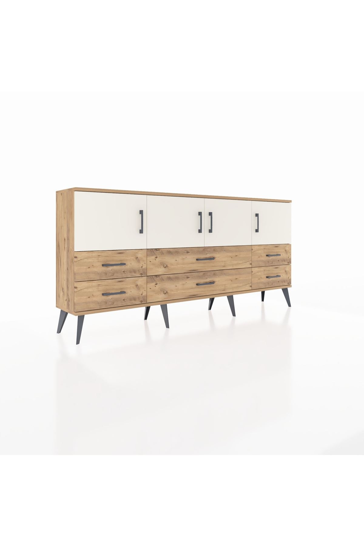 Arges Konsol 3 Raflı 6 Çekmeceli 4 Kapaklı 176x30x83 - S148M004V24A