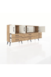 Arges Konsol 3 Raflı 6 Çekmeceli 4 Kapaklı 176x30x83 - S148M004V24A